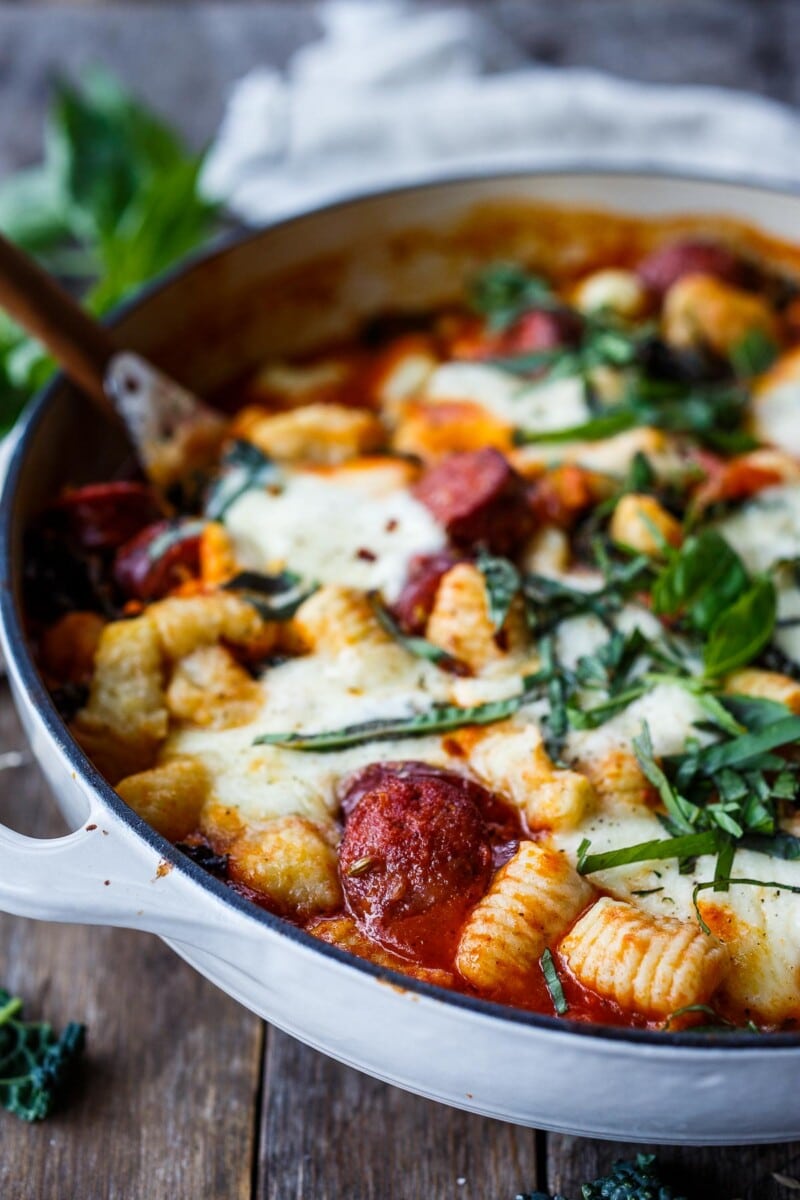 Baked Gnocchi with Kale & Sausage Feasting At Home