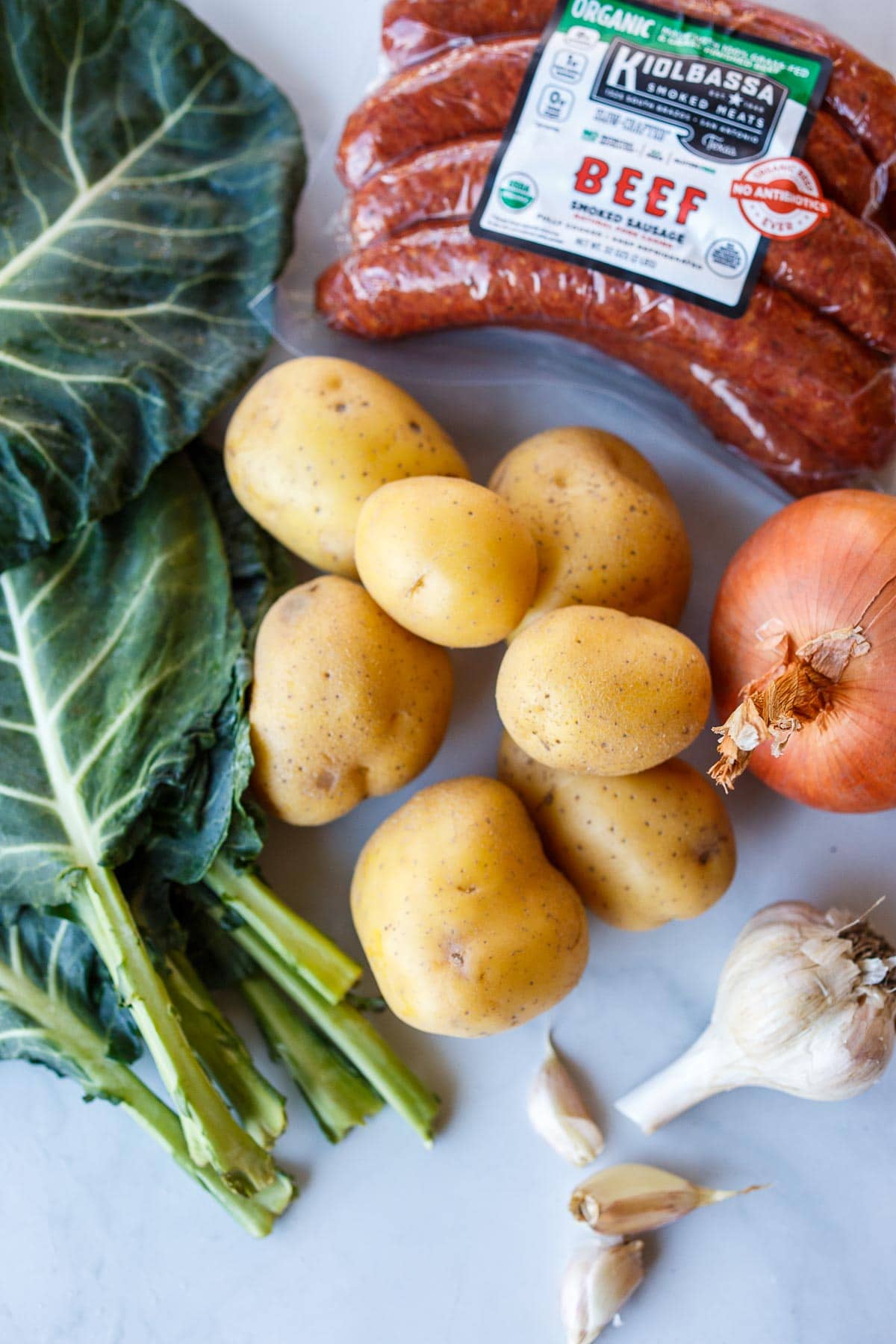 Ingredients in Caldo Verde.