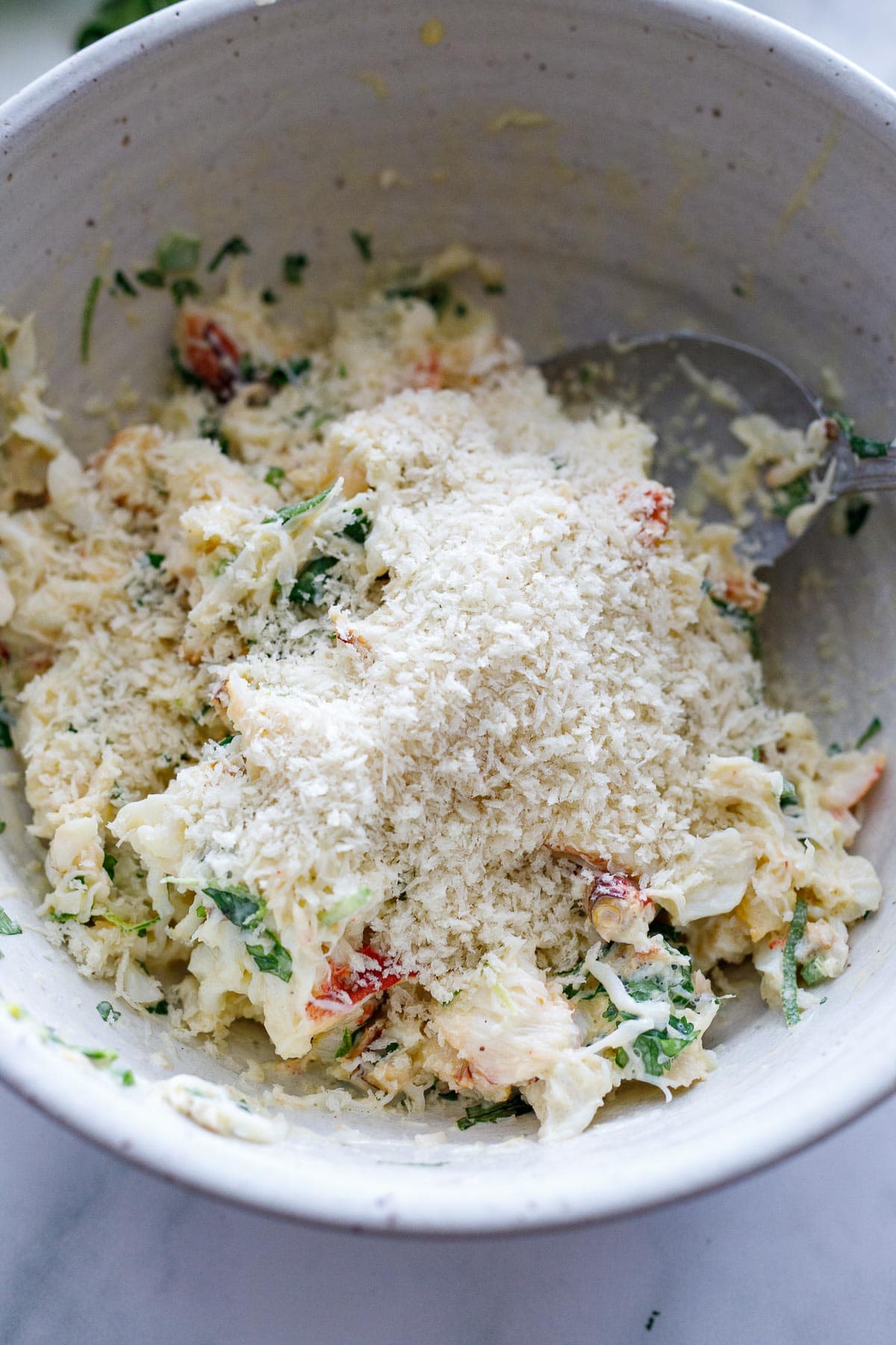 Put the panko in the bowl.