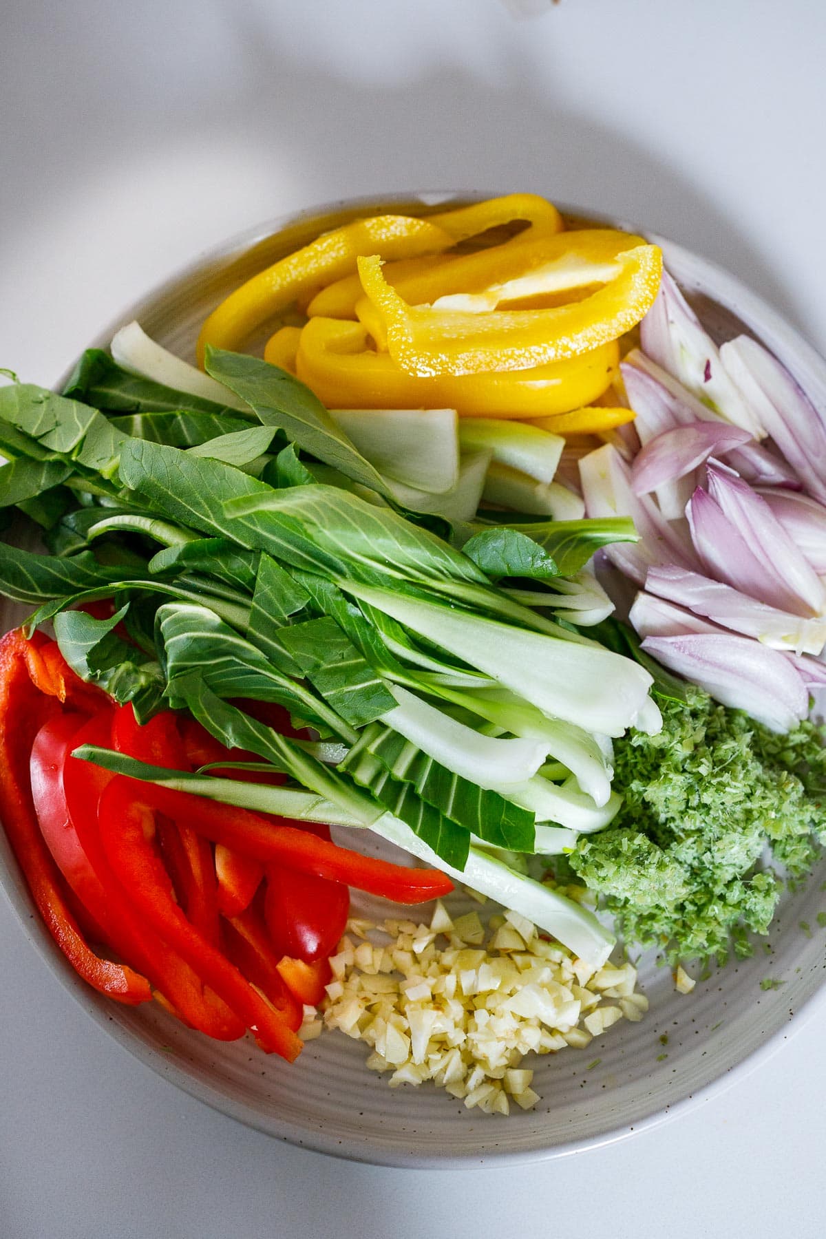 Prepared ingredients for lemongrass chicken