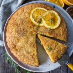 Enhanced with fresh rosemary and orange zest this Olive Oil Cake is easy to make, has a lovely rustic texture and stays moist for days. Lightly sweetened, it is perfect for dessert, brunch or with afternoon tea.