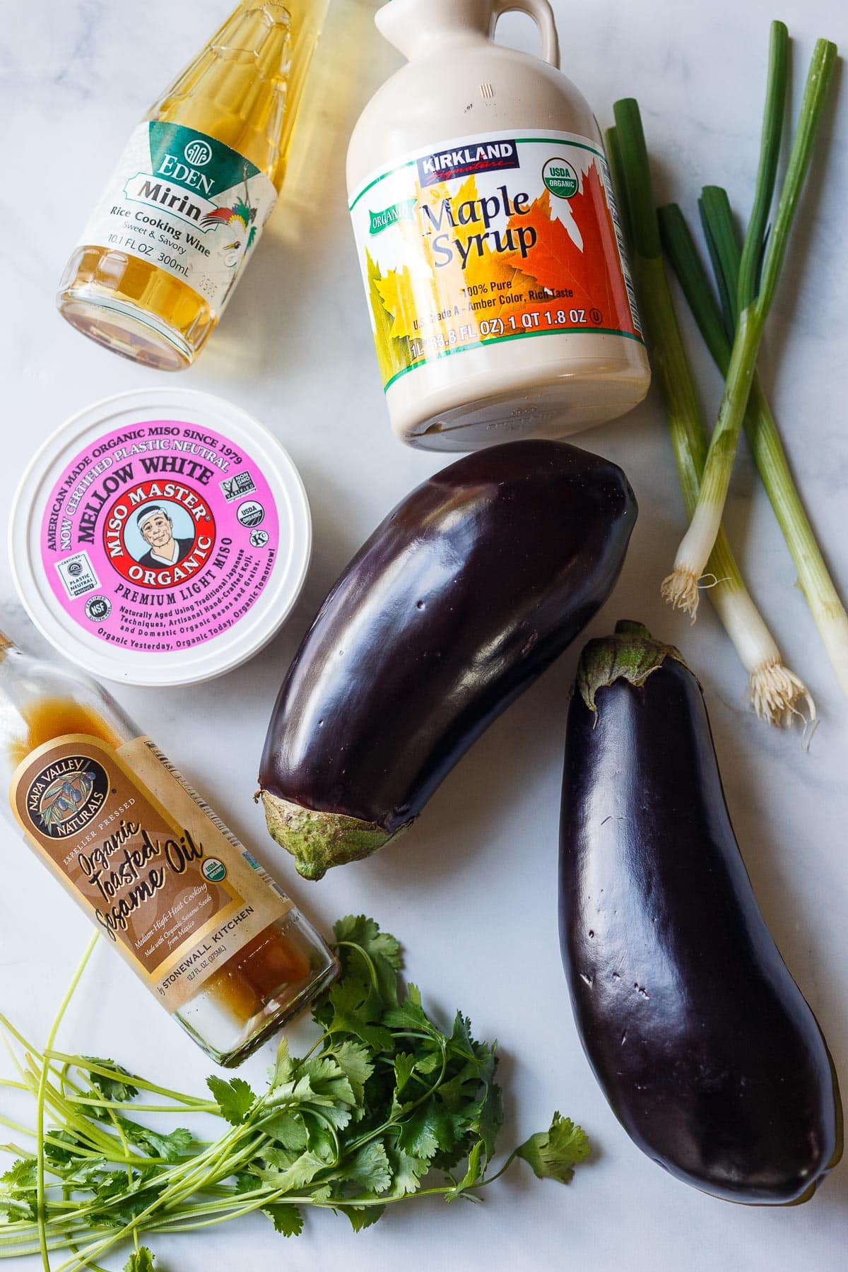 Ingredients in Miso Eggplant.