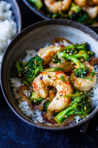 Stir Fry Shrimp and Broccoli | Feasting At Home