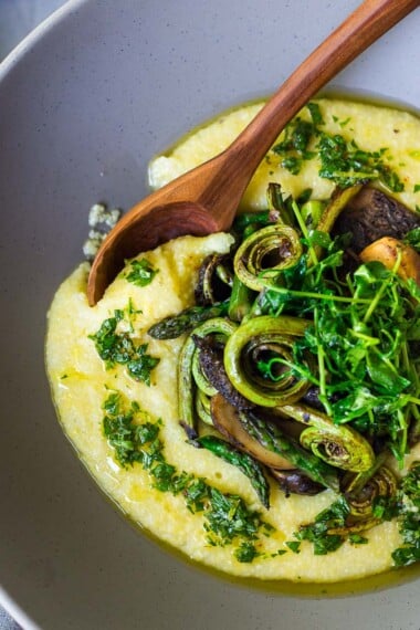 40 Vibrant healthy Recipes for Spring: Spring Polenta Recipe