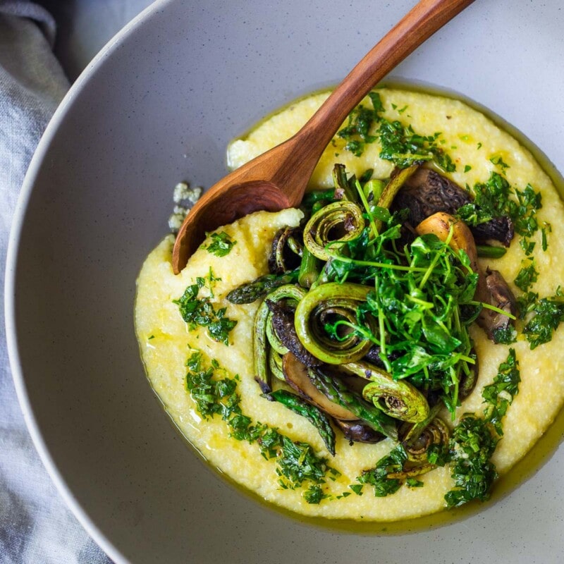 40 Vibrant healthy Recipes for Spring: Spring Polenta Recipe