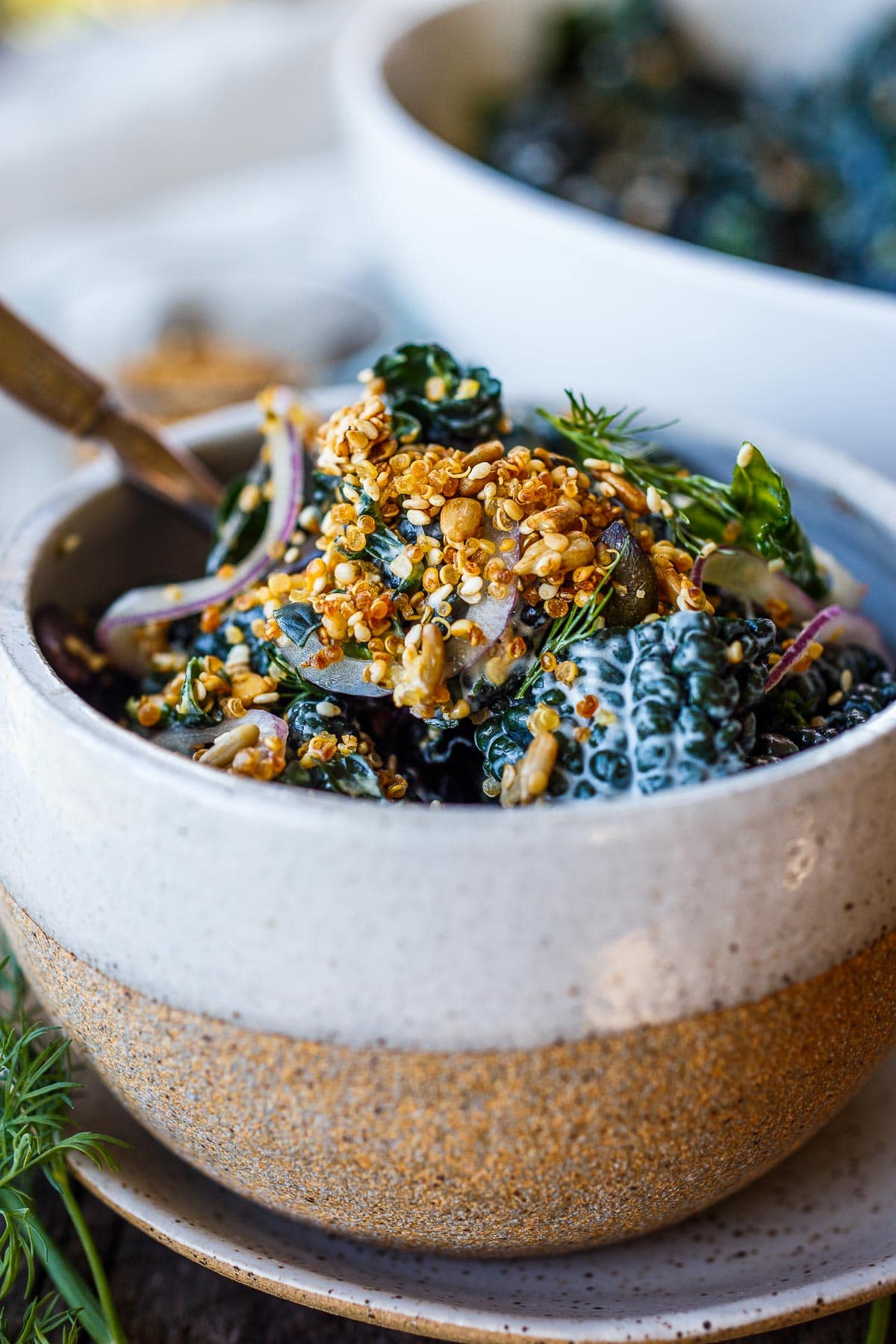 Salad Topper made with toasted quinoa and seeds. 