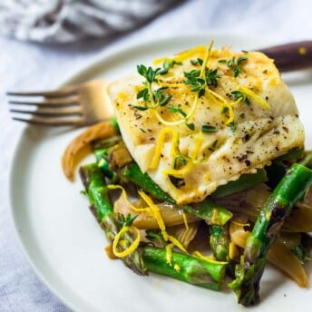 Baked Cod with Asparagus | Feasting At Home
