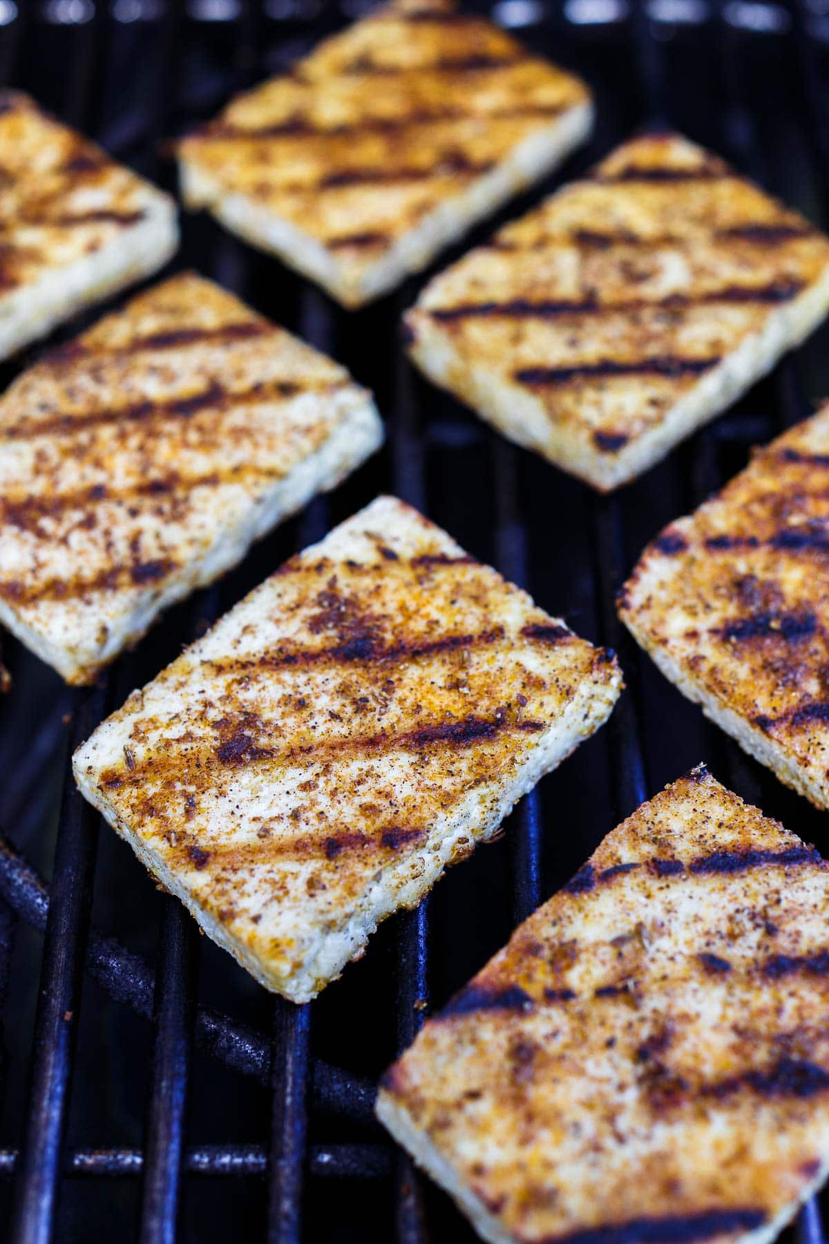 Tofu on the grill.