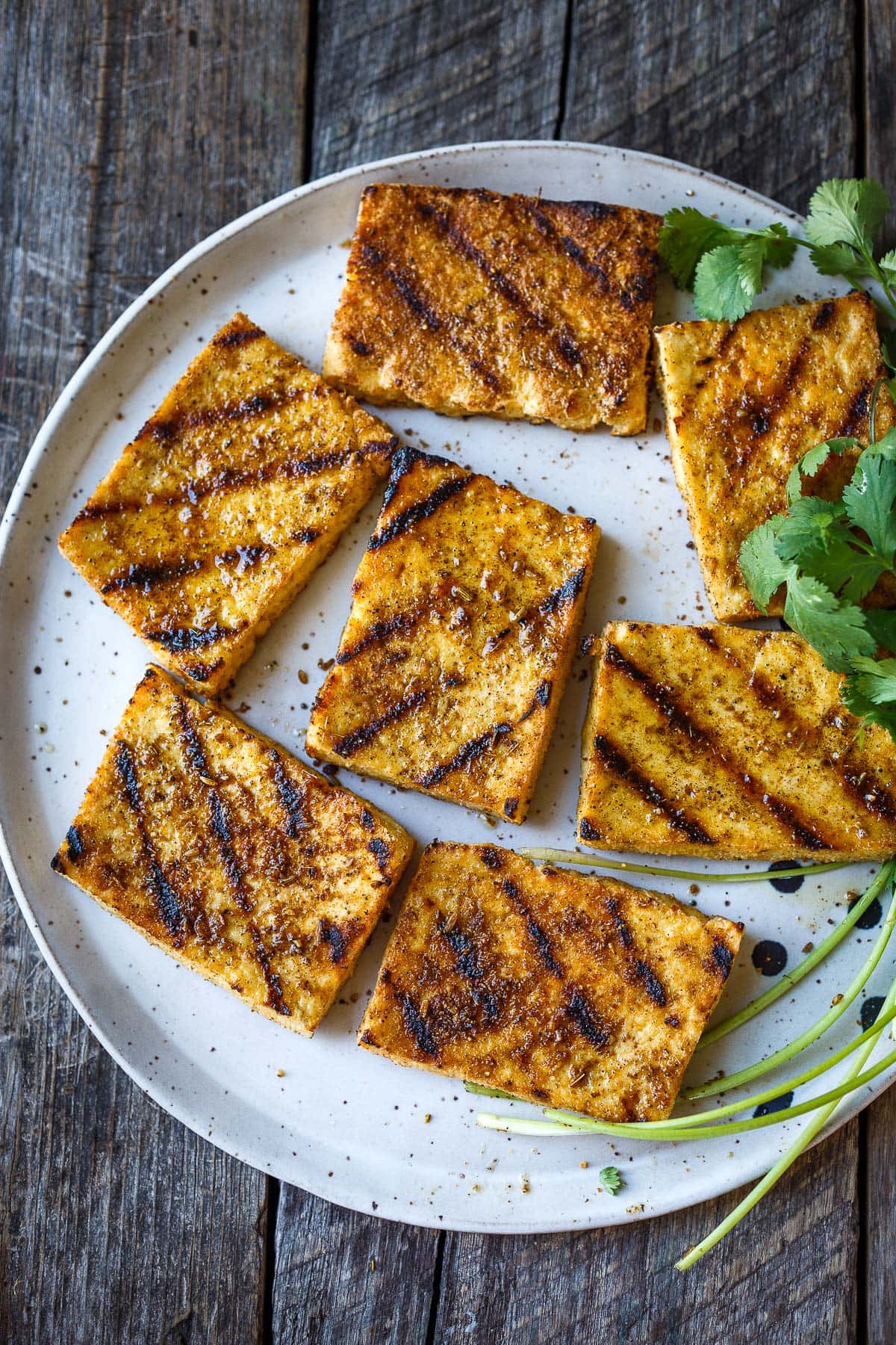 Grilled tofu.