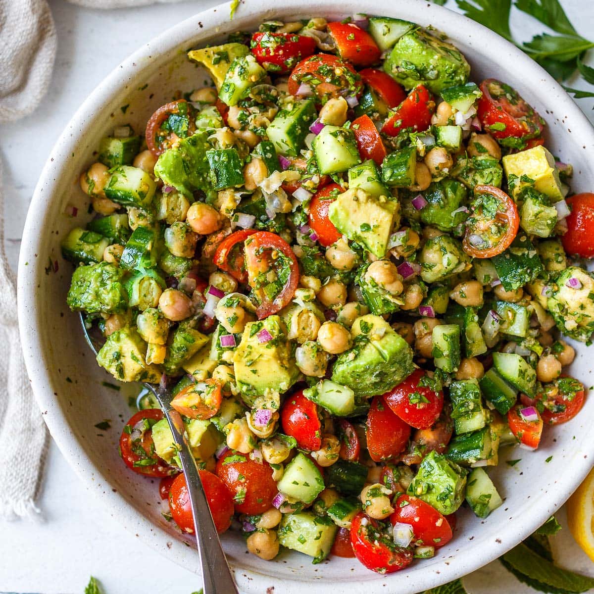 Chickpea Salad Feasting At Home