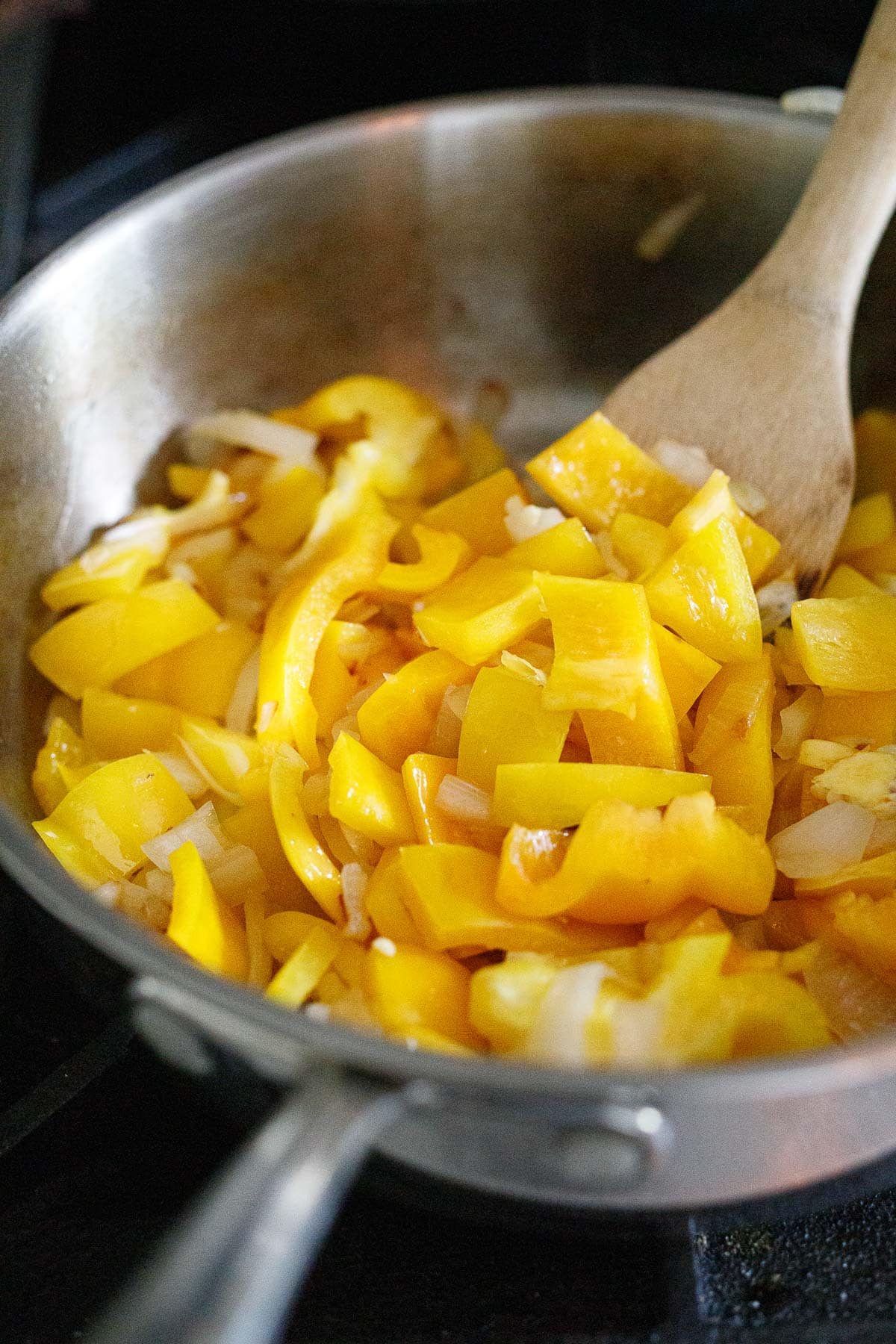 sautéing bell pepper and onions.