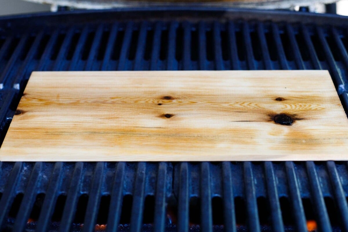 Grilling cedar plank without salmon first.