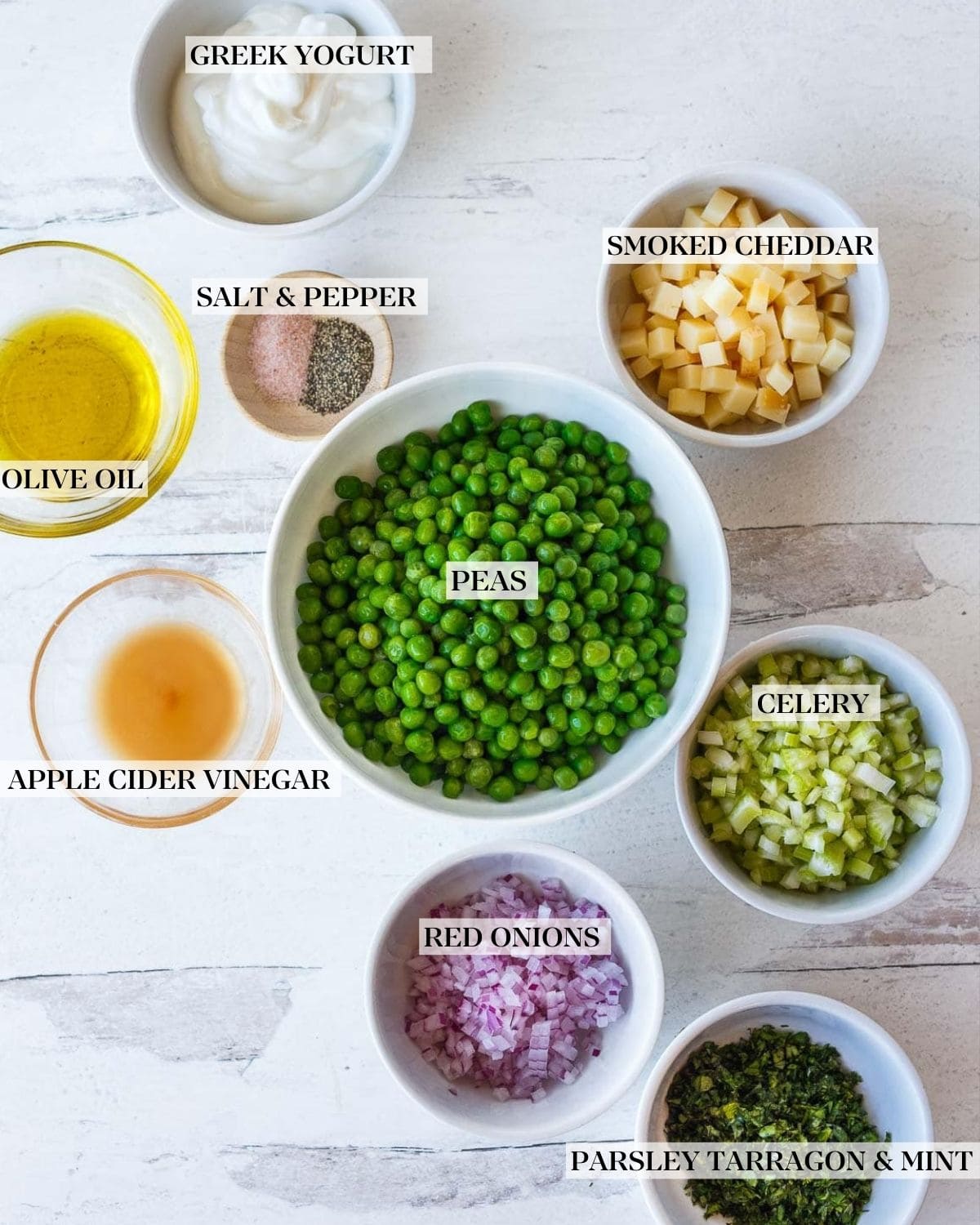 ingredients in pea salad