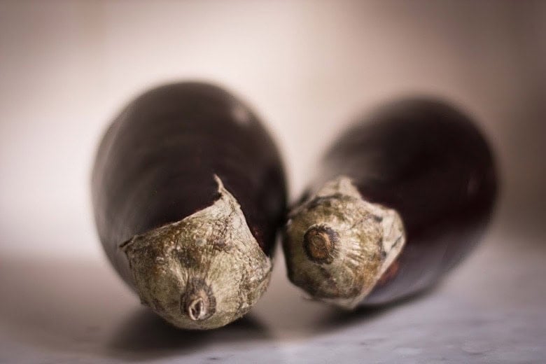 two eggplants.