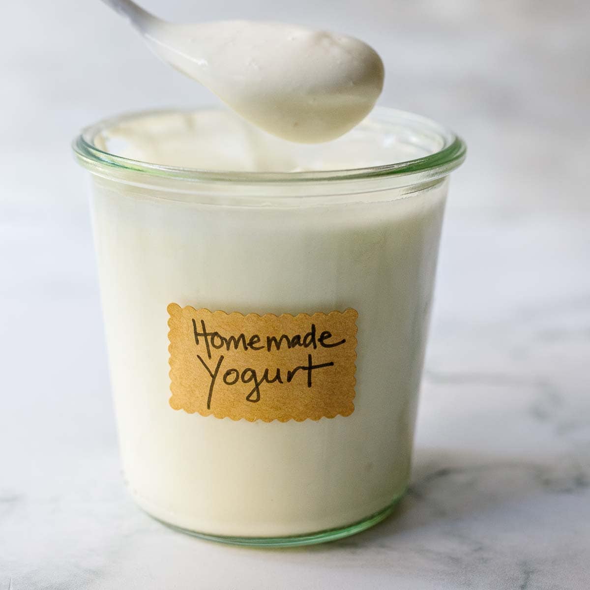 homemade yogurt in a jar