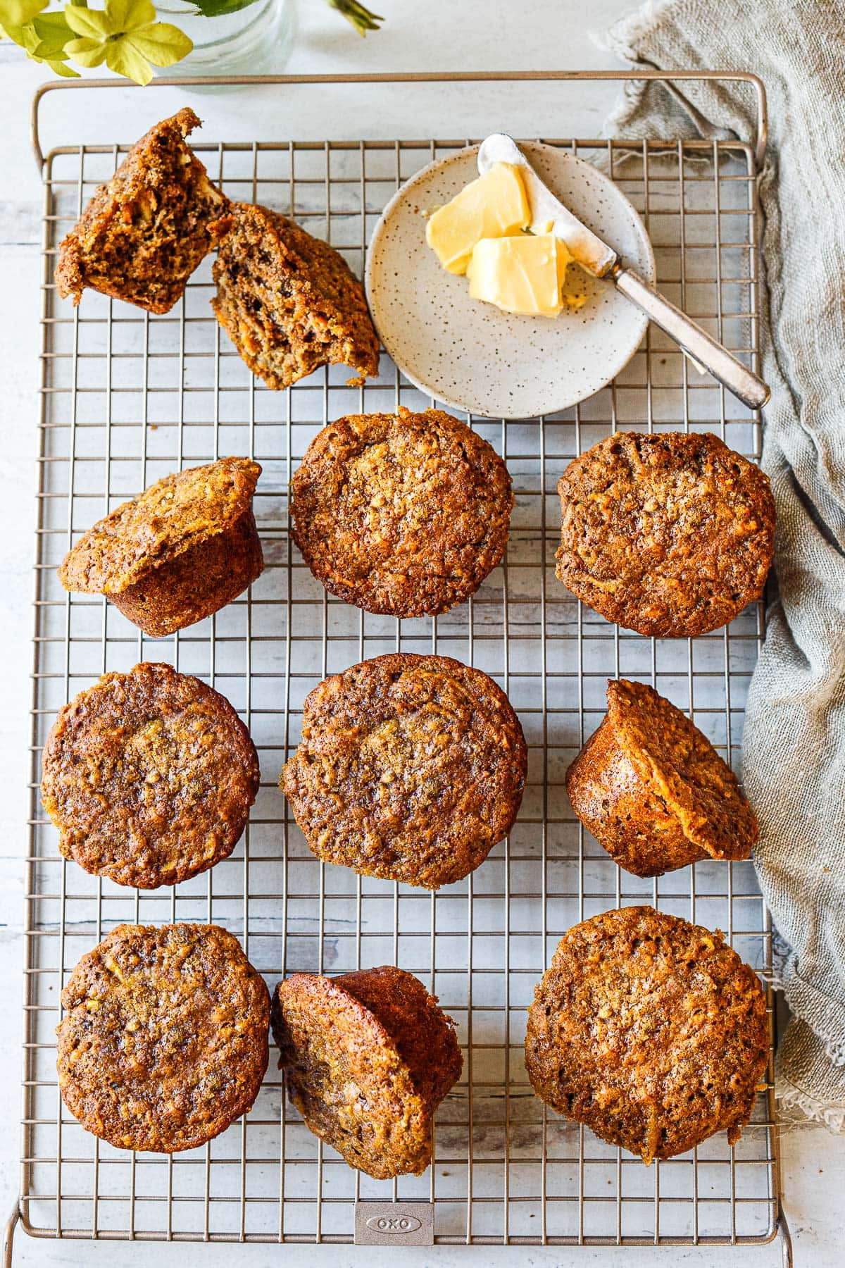 Tender and moist, Morning Glory Muffins are a delicious and nutritious grab-and-go breakfast packed with healthy wholesome ingredients. Perfect for meal prep and a glorious way to start your morning!