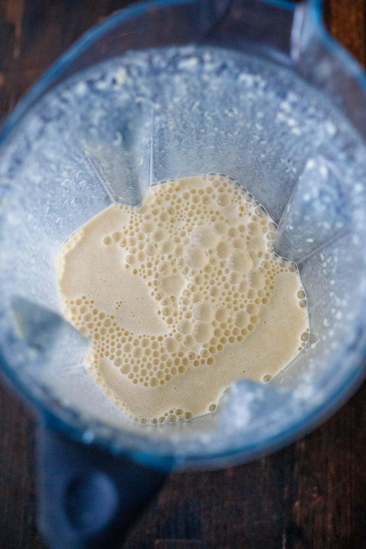 blender with milk and puréed corn