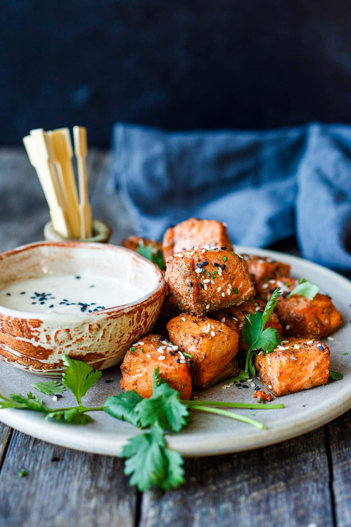 Air Fryer Salmon Bites.