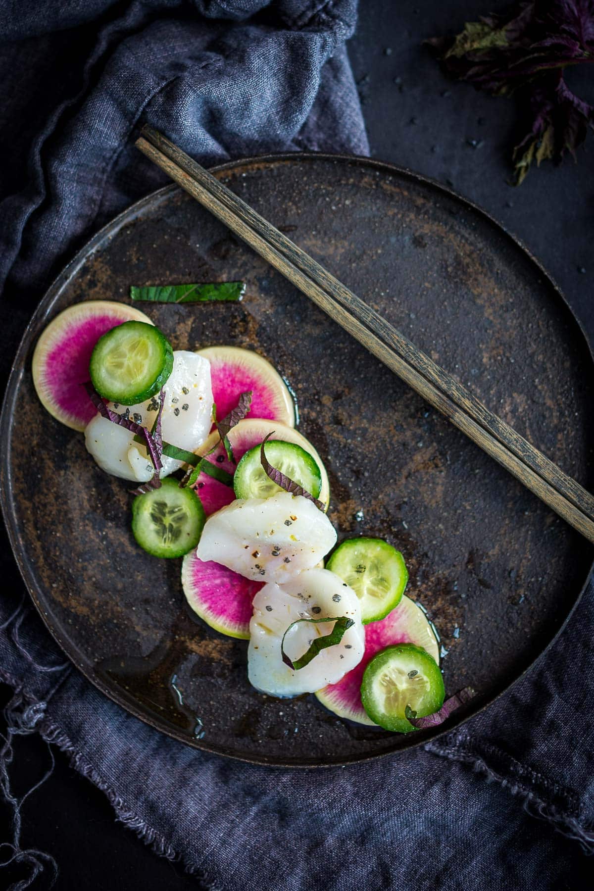 Scallop Crudo with Ponzu Sauce