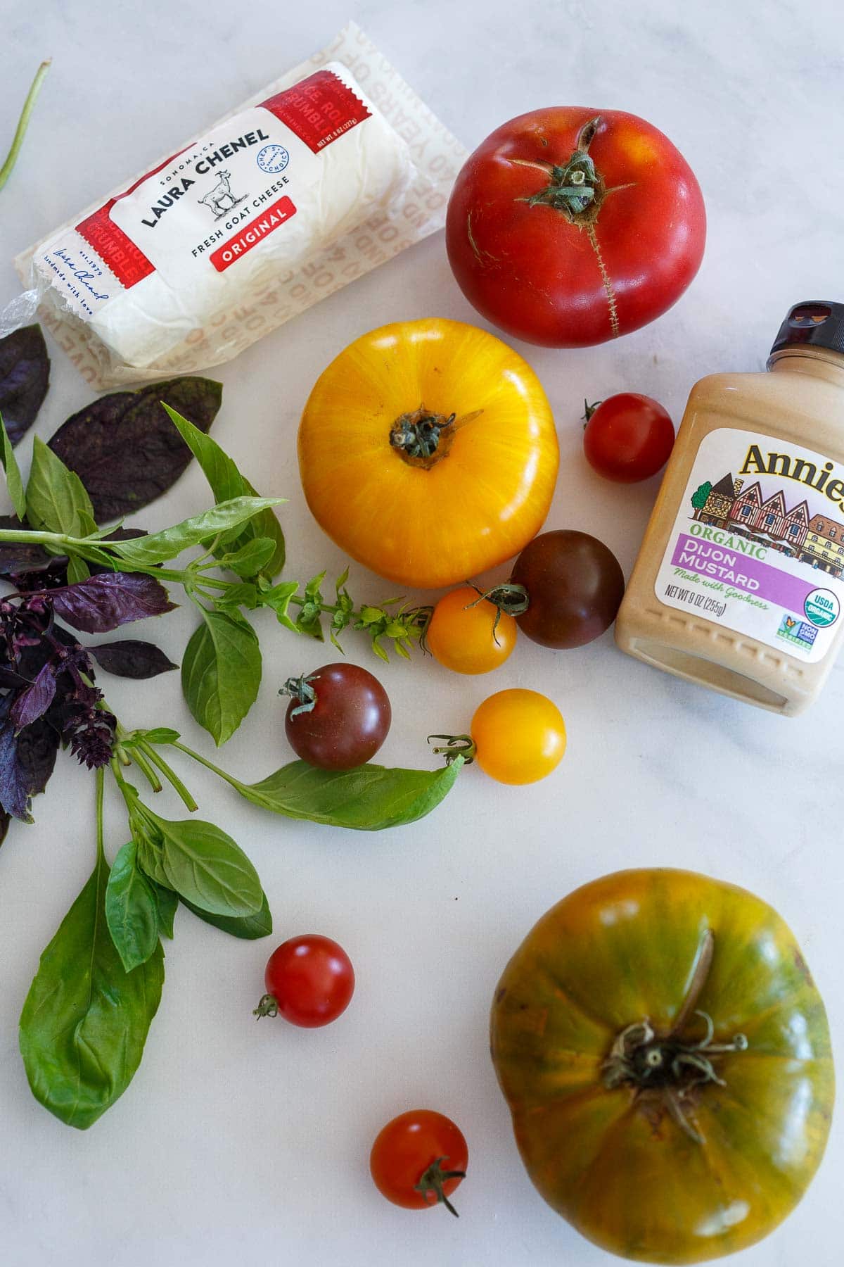 Tomato Tart ingredients.