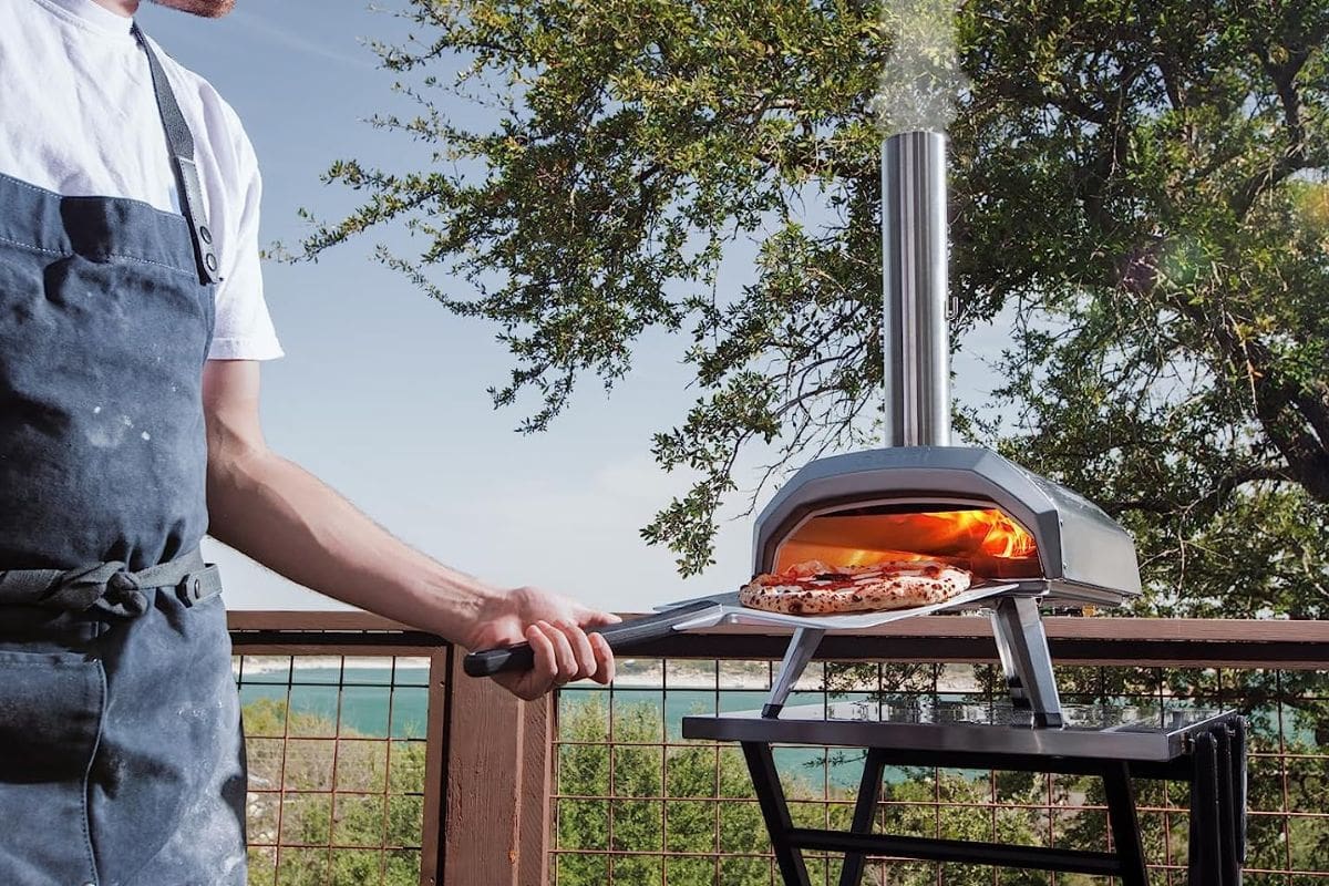 Propane Tank Burning Outdoor Pizza Oven with Accessories in Stainless Steel