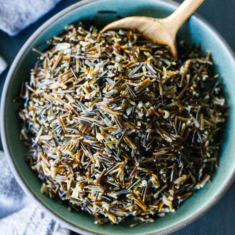 how to cook wild rice in an Instant pot pressure cooker or on the stove top.