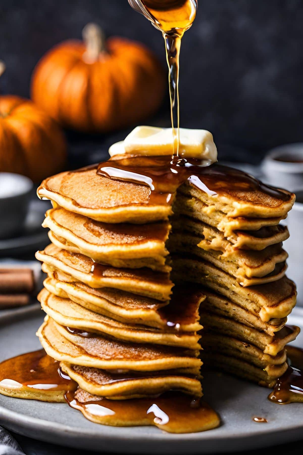 These fluffy pumpkin pancakes are perfect for cozy fall weekend mornings. Loaded with pumpkin and warming spices, they are nourishing, flavorful and comforting. Vegan-adaptable and GF-adaptable! 