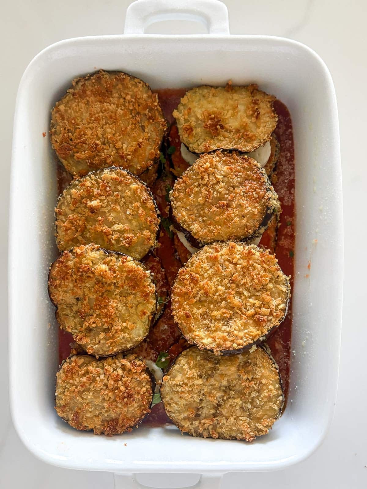 layering the eggplant- second layer