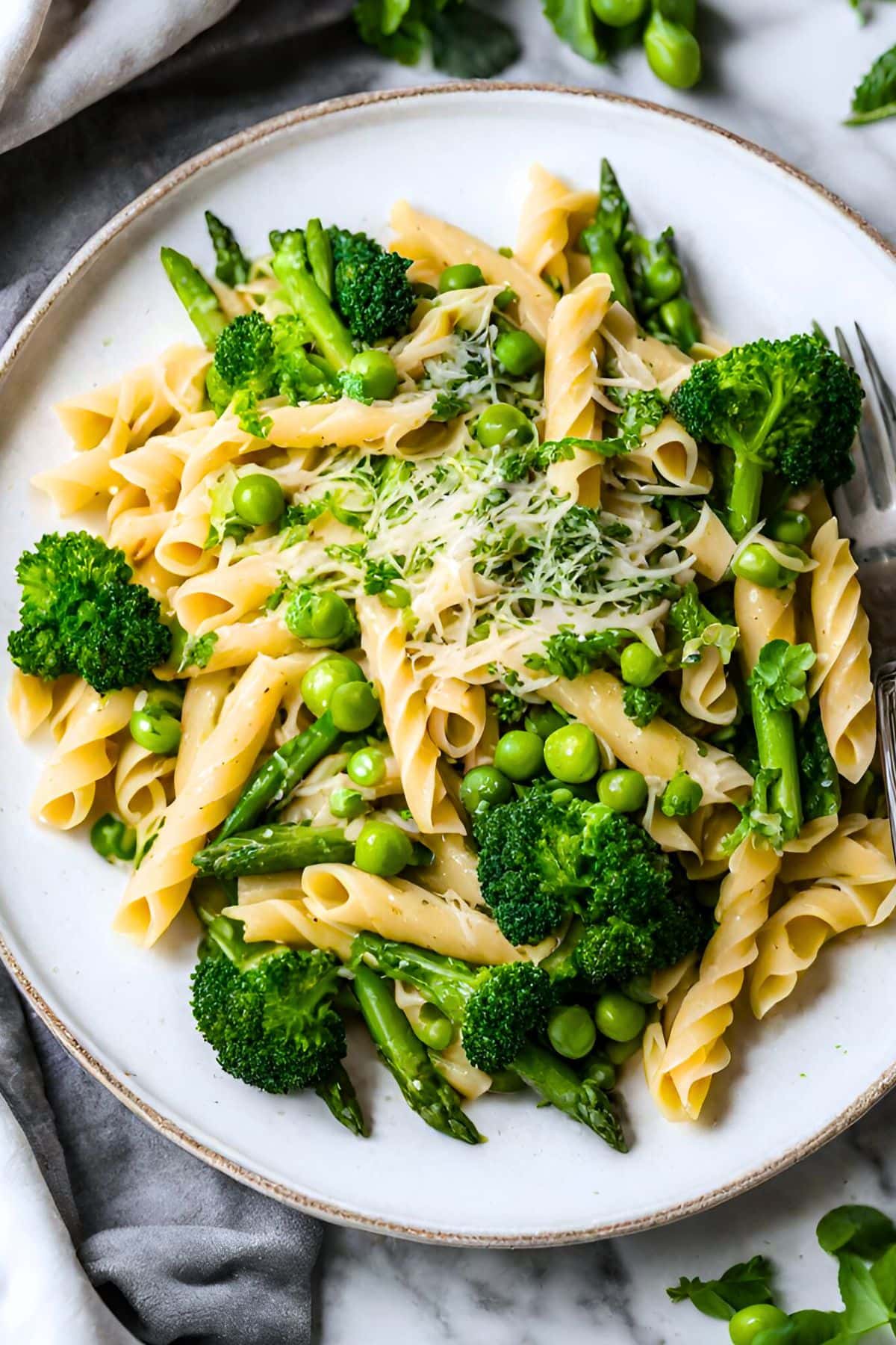 Creamy Miso Pasta with Tofu and Asparagus • Just One Cookbook