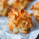 Tender, delicious Coconut Macaroons made with wide coconut chips are the perfect combo of crunchy and chewy. Gluten-free.