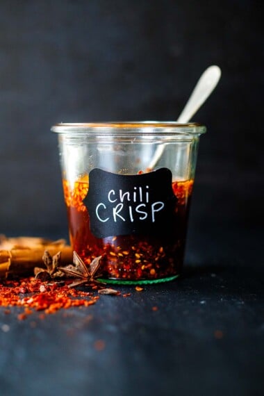 Chili crisp is a spicy, flavorful chili oil with "crispy bits" that originates from the Sichuan province of China, used as a condiment.