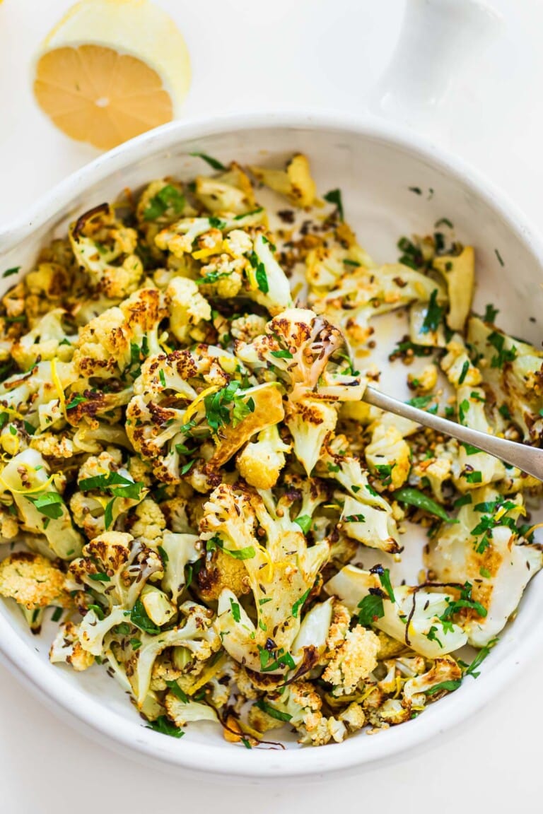These easy cauliflower recipes are bursting with so much flavor! Try something new tonight, like cauliflower soup, cauliflower tacos, cauliflower pasta, cauliflower steaks, cauliflower rice, or our "go-to" roasted cauliflower, the perfect side dish to any meal!