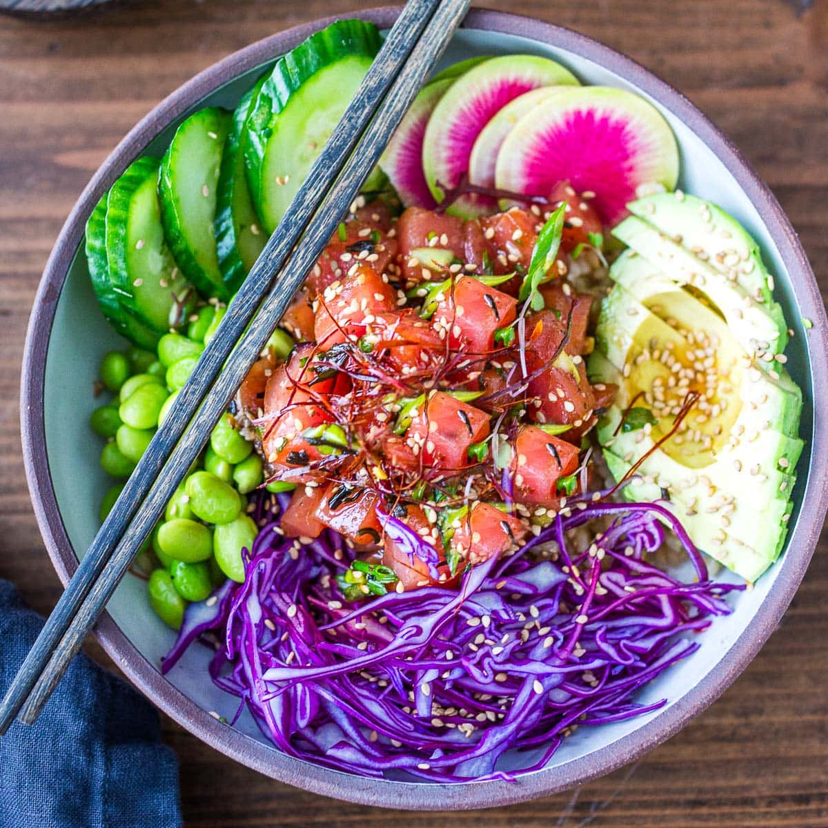 Ahi Poke Bowl!  Feasting At Home