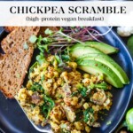 Looking to make vegan scrambled eggs without soy or tofu? Chickpea Scramble to the rescue! Packed with protein and nutrients, it's perfect for a savory breakfast, a light and wholesome lunch, or a flavorful dinner side dish. 