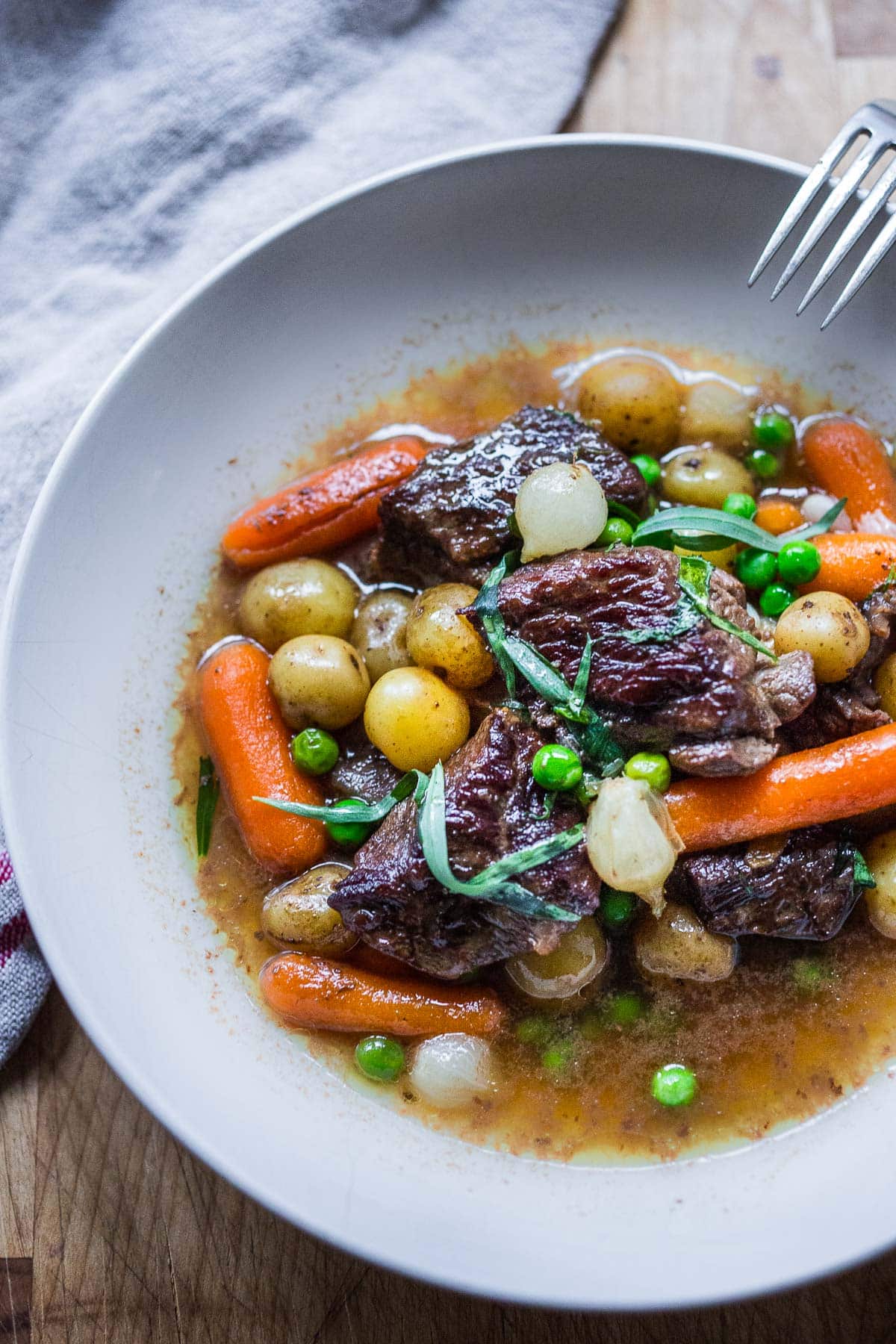 A plate full of Irish Lamb Stew. 