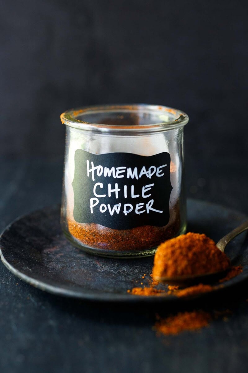 How to make your own homemade Chile Powder using dried chilies in just a few minutes! Easy, customizable, and deliciously flavorful!