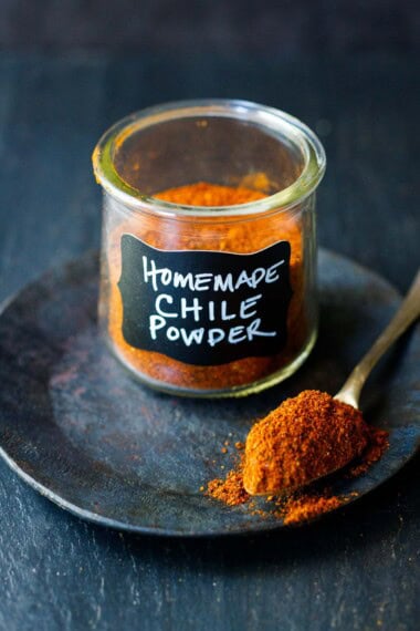 homemade Chile Powder using dried chilies.