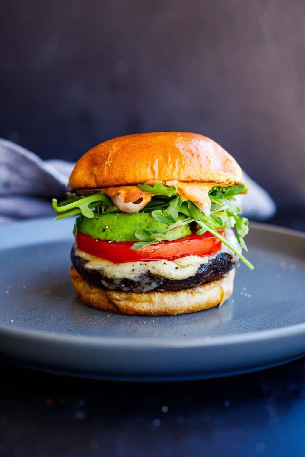 Portobello Mushroom Burger Feasting At Home
