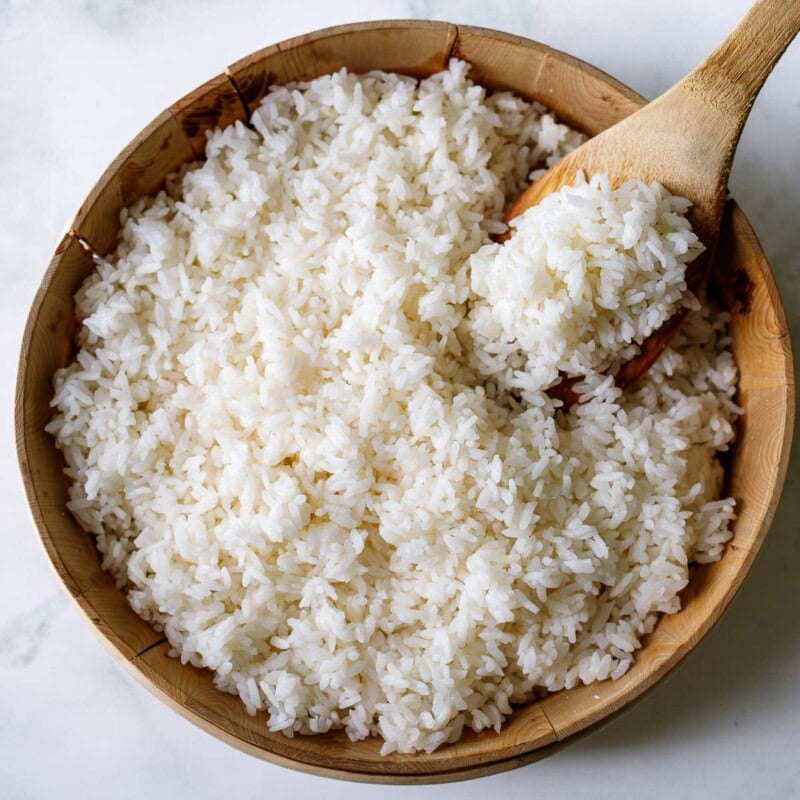 a bowl of sushi rice
