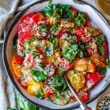 Tomato Salad with Sesame Ginger Dressing