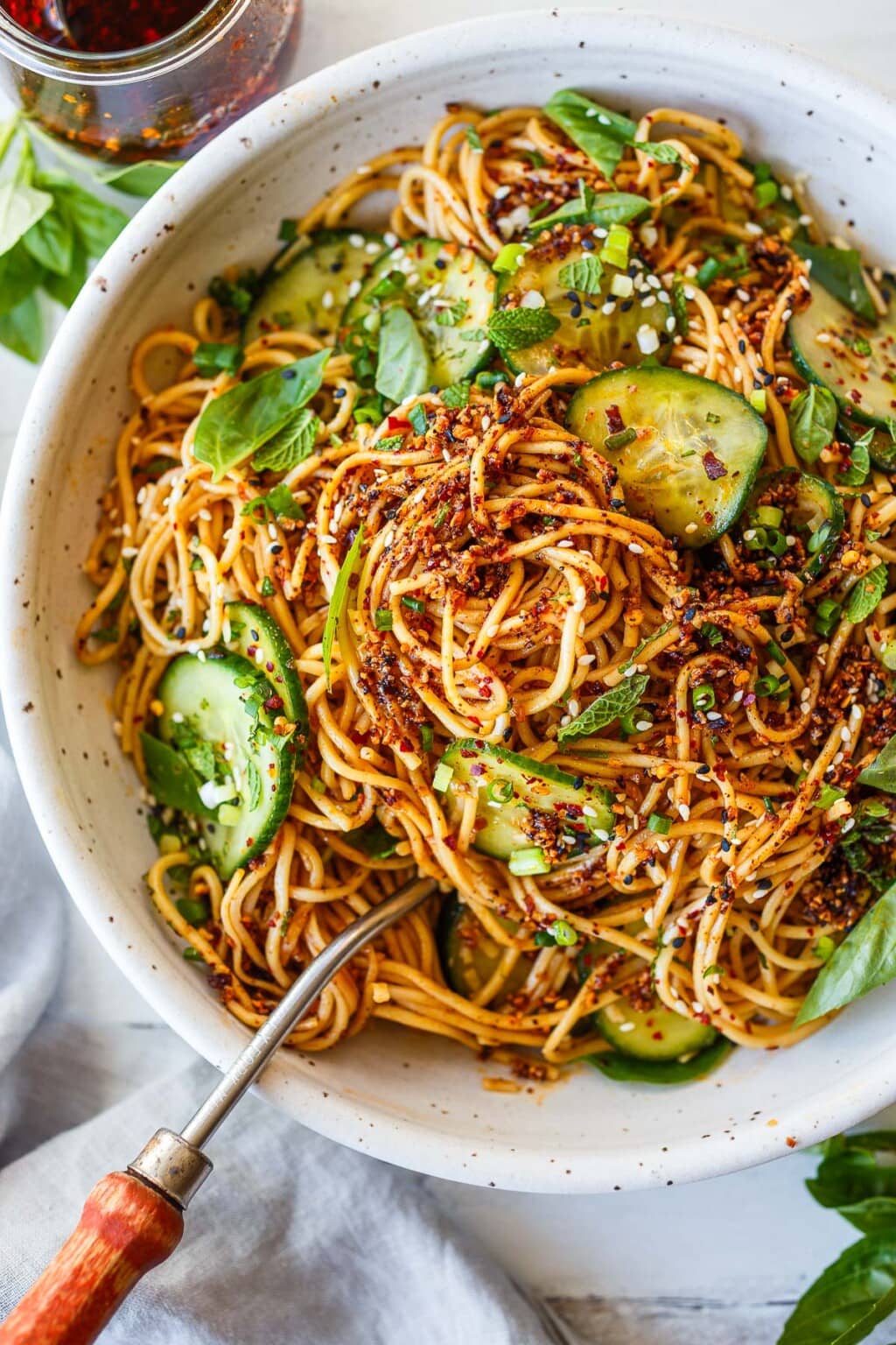 Spicy Cold Noodle Salad | Feasting At Home