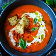 Roasted Red Pepper and Tomato Soup Recipe