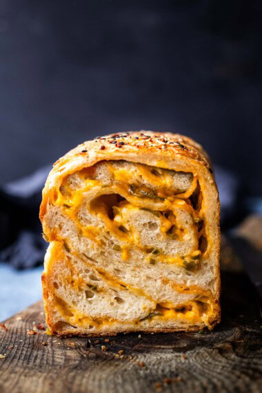 Make your own crusty, artisan Jalapeno Cheddar Sourdough based off of our famous sourdough recipe. Each slice has melty cheese and a spicy kick that is great for grilled cheese, soups, and even on its own as a snack.