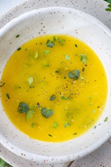 Bright and tangy, this Lemon Butter Sauce will elevate your meal! Delicious on fish, pasta, salmon, lobster, chicken, and vegetables! Easy to make with simple ingredients.