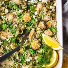Broccoli Chicken Orzo Bake