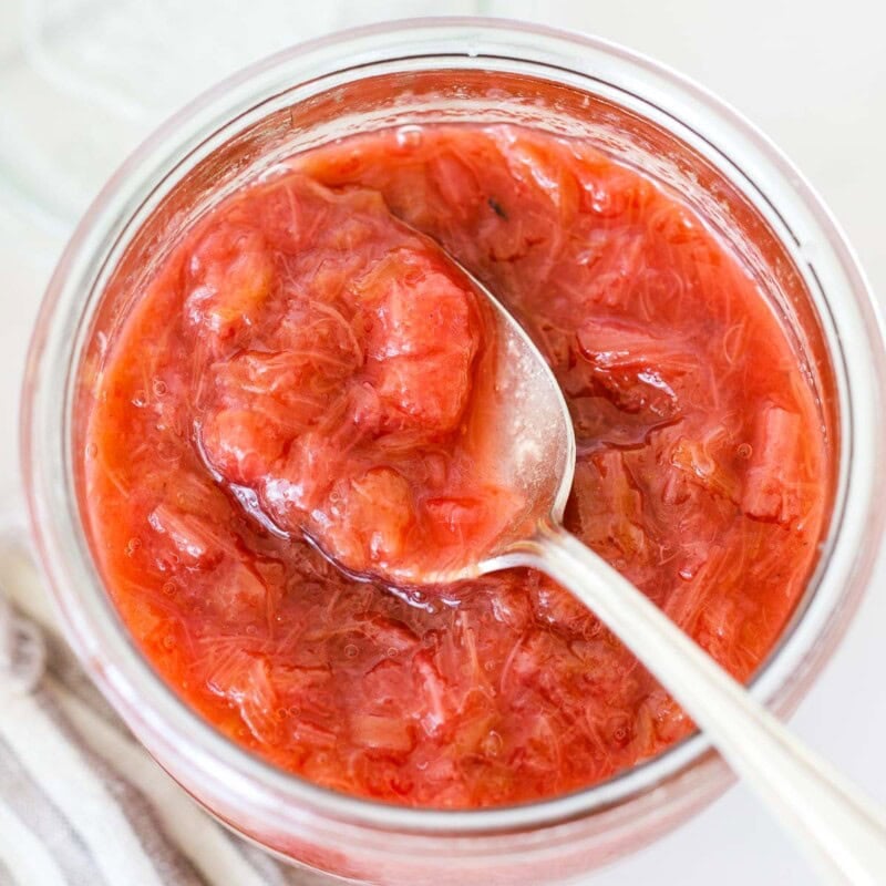 This easy rhubarb compote is a simple, springtime favorite—made with simple ingredients, it comes together in just 20 minutes. Delicious over yogurt, oatmeal, or ice cream, and so good you’ll want to eat it straight from the jar