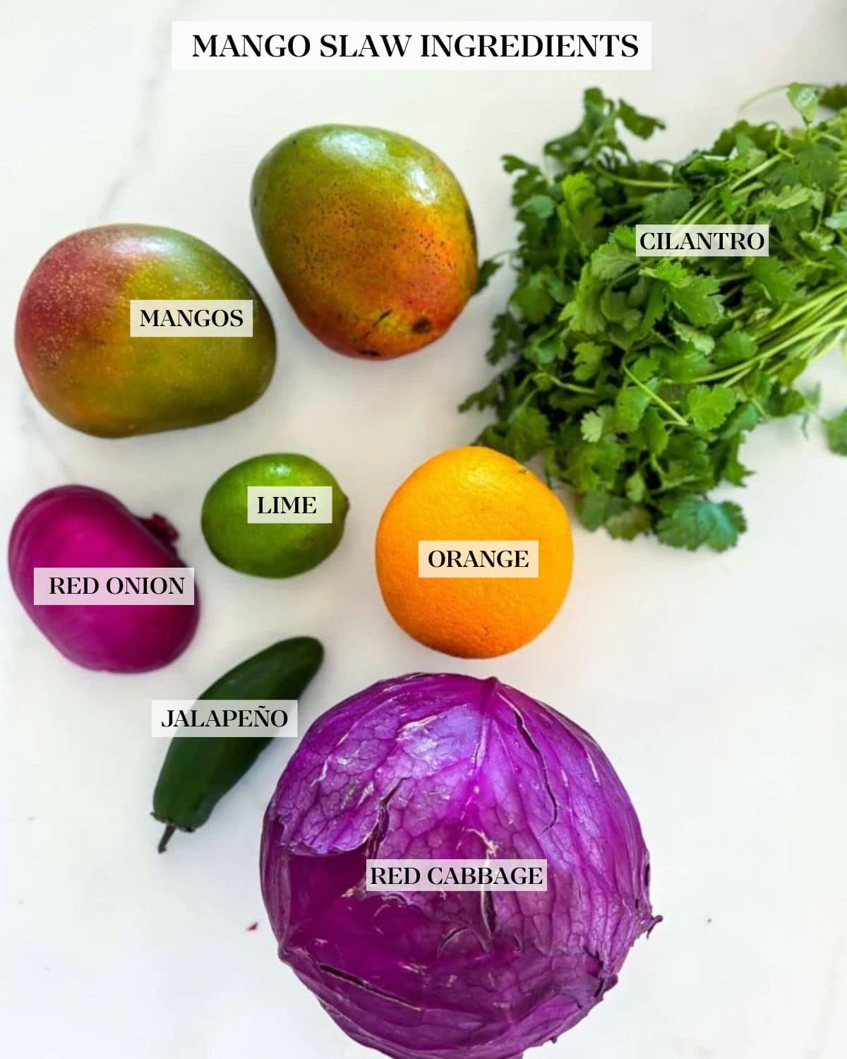 mango slaw ingredients.
