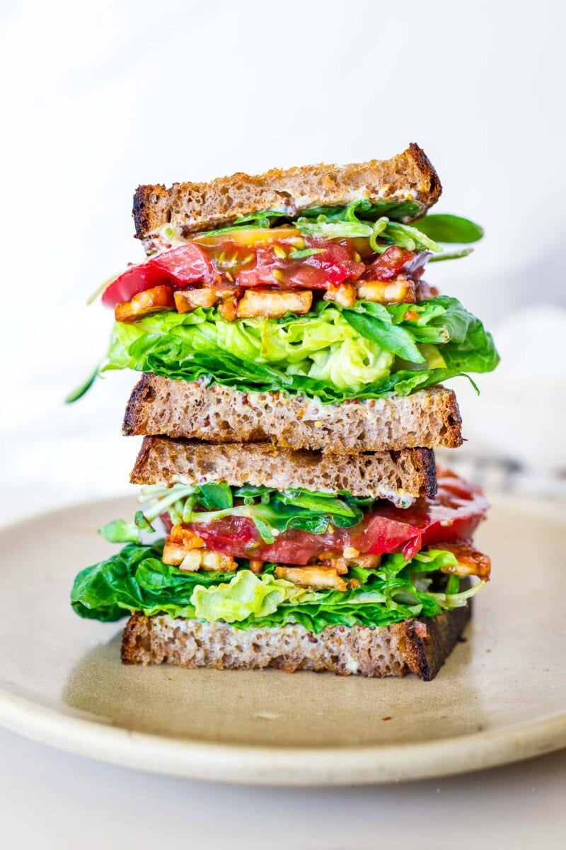 Delicious Vegan BLT Sandwich Recipe - Feasting at Home