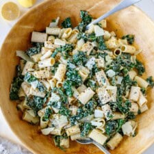 Kale Caesar Pasta Salad