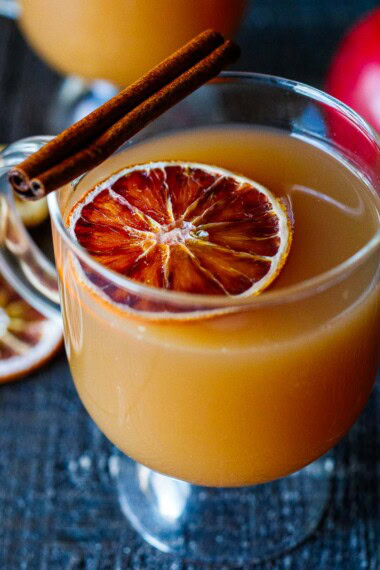 hot bourbon apple cider cocktail